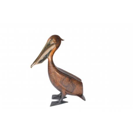 9" Standing Pelican with Gullet  (BA54)